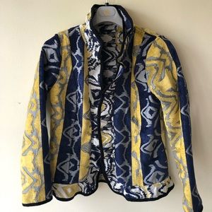 Trimdin Artisan Jacket reversible ruffle brick med